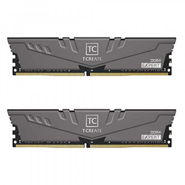TEAMGROUP T-Create Expert overclocking 10L DDR4 32GB Kit (2 x 16GB) 3600MHz (PC4 28800) CL18 Desktop Memory Module Ram - TTCED432G3600HC18JDC01
