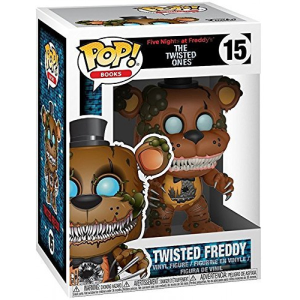 ¡Funkopop! Libros: Five Nights at Freddy's The Twisted Ones - Figura de vinilo de Twisted Freddy (incluido con estuche protector Pop Box)