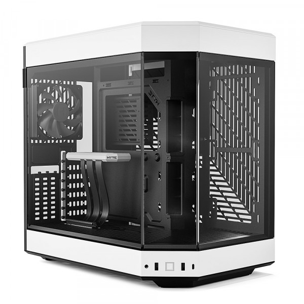 Estuche para computadora HYTE Y60, cable elevador PCIe 4.0 incluido - Blanco