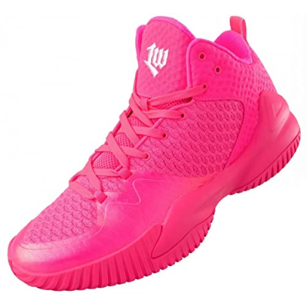 PEAK High Top Zapatillas de baloncesto para hombre Lou Williams Streetball Master Transpirable Antideslizante Zapatillas de deporte al aire libre Amortiguación Zapatos de entrenamiento para Fitness Pink