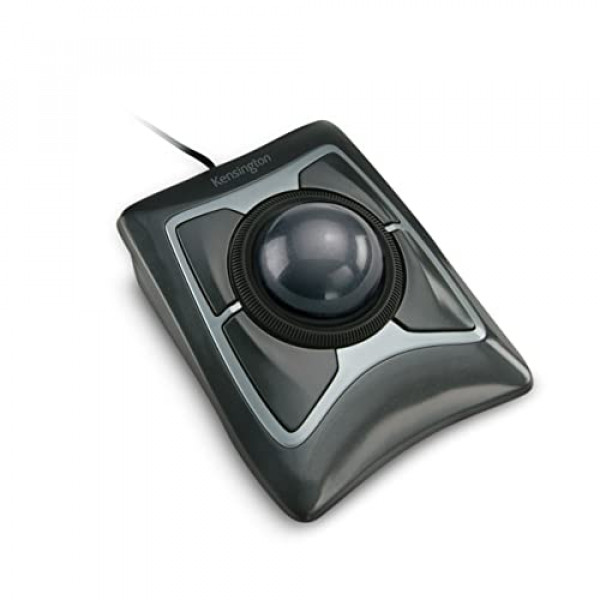 Ratón Kensington Expert Trackball (K64325), negro plateado, 5 de ancho x 5-3/4 de profundidad x 2-1/2 de alto