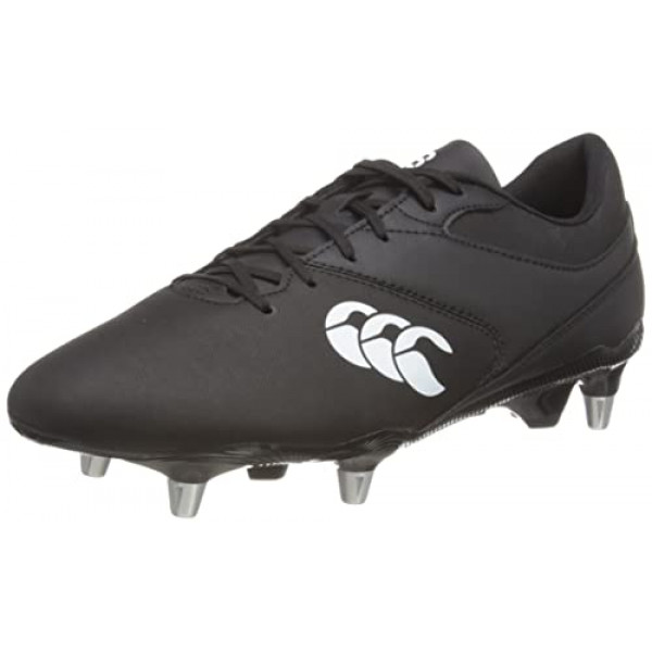 Canterbury Botas de rugby unisex, negro blanco, 9.5 US Men