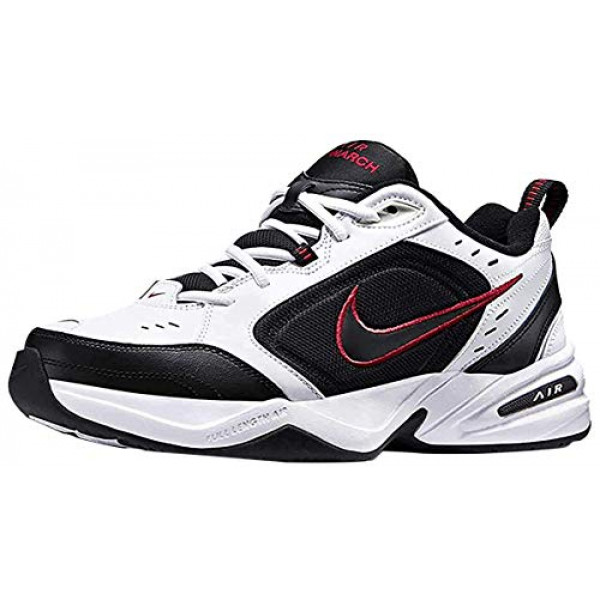 Nike Air Monarch IV Cross Trainer para hombre, blanco/negro, 10.0 Regular US