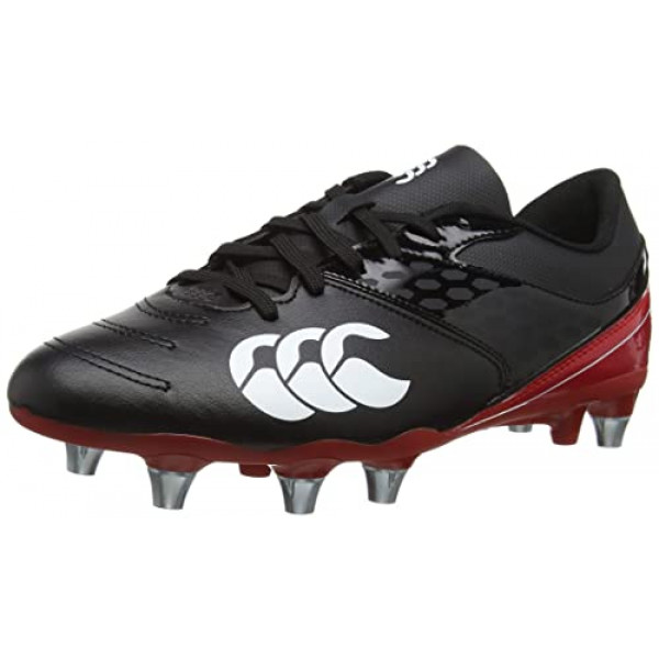 Canterbury Men Phoenix Raze Soft Ground, Negro (Black/True Red 989), 40 EU