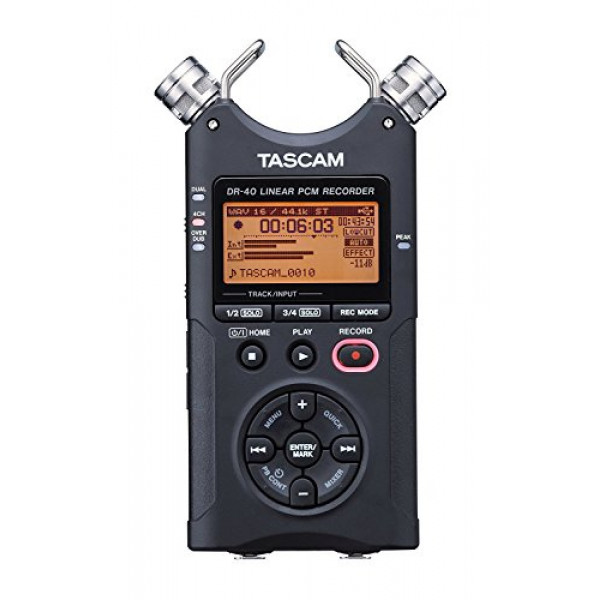 Convertidor Tascam, 4 AD, Negro, DR-40 (DR-40)