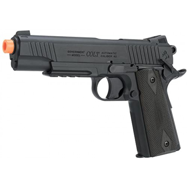 Evike Airsoft - Colt M.45A1 CO2 Powered Non-Blowback Airsoft High Power Gas PIS.tol (Modelo: Negro)