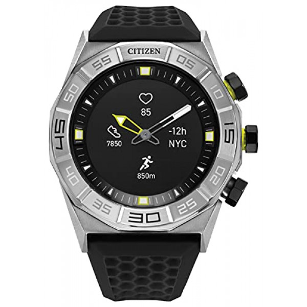 Citizen CZ Smart Gen 1 Reloj inteligente híbrido 44 mm, seguimiento continuo de frecuencia cardíaca, actividad física, aplicación de golf, muestra notificaciones y mensajes, conexión Bluetooth, batería de 15 días