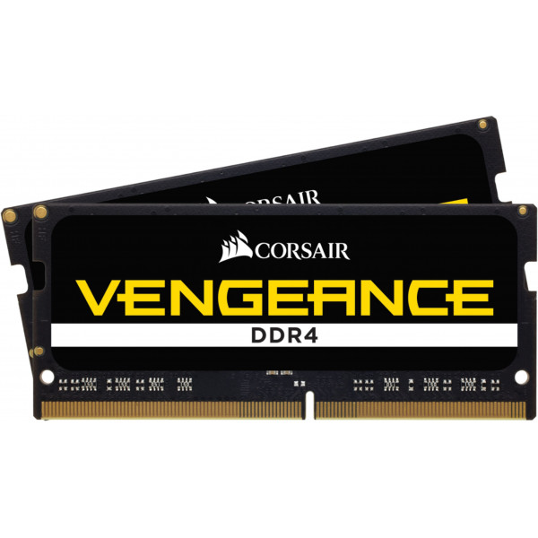 CORSAIR - Memoria para portátil Vengeance Series 32 GB (2x16 GB) 2666 MHz DDR4 C18 SODIMM - Negro