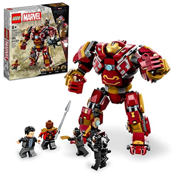 LEGO Marvel The Hulkbuster: The Battle of Wakanda 76247, figura de acción, juguete para construir con minifigura de Hulk Bruce Banner, Avengers: Infinity War Set para niños