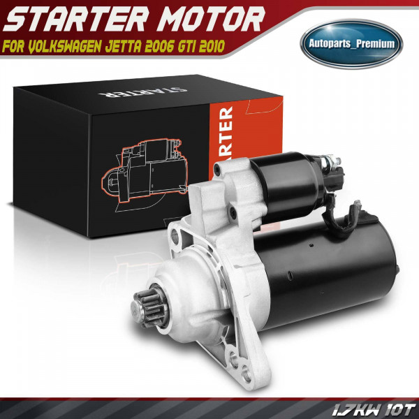 Nuevo motor de arranque para Volkswagen Jetta 2006 1.9L GTI 2010 2.0L 1.7KW CCW 12V 10T