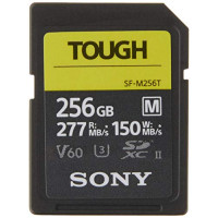 Tarjeta Sony TOUGH-M series SDXC UHS-II 256GB, V60, CL10, U3, Max R277MB/S, W150MB/S (SF-M256T/T1), Negro