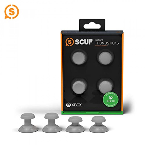 Paquete de 4 joysticks intercambiables SCUF Instinct, joysticks de repuesto solo para el controlador SCUF Instinct Pro Performance Xbox Series X|S - Gris claro (Xbox Series X)