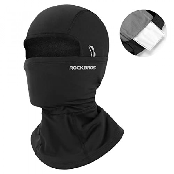 Máscara de esquí ROCKBROS con bolsillo de filtro Pasamontañas de invierno Máscara facial completa Hombres Mujeres Traje para ciclismo Skling Snowboard Motocicleta Negro