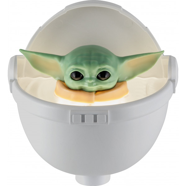 Star Wars - The Mandalorian Dusk-to-Dawn LED Baby Yoda Luz de noche portadora flotante