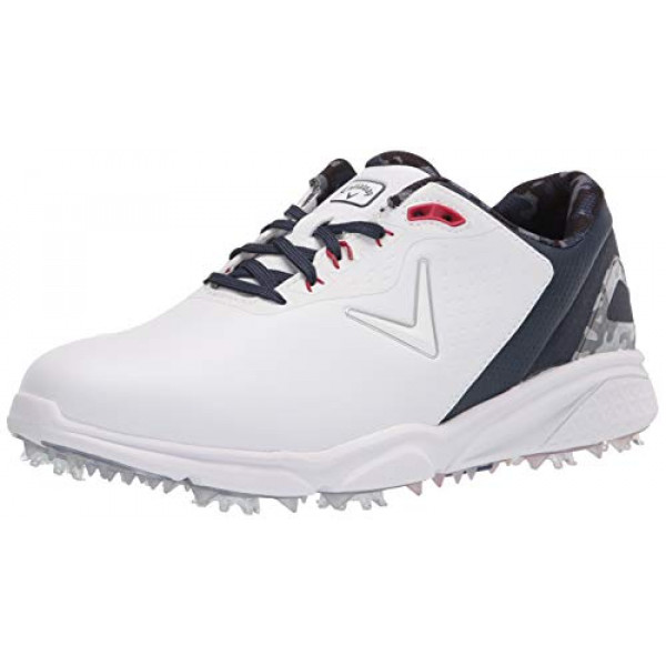 Zapato de golf Callaway Coronado v2 para hombre, blanco/azul/rojo, 10.5