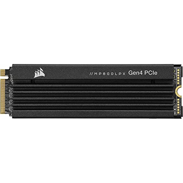 Corsair MP600 PRO LPX 2TB M.2 NVMe PCIe x4 Gen4 SSD - Optimizado para PS5 (hasta 7100 MB/s de lectura secuencial y 6800 MB/s de velocidad de escritura secuencial, interfaz de alta velocidad, factor de forma compacto) Negro