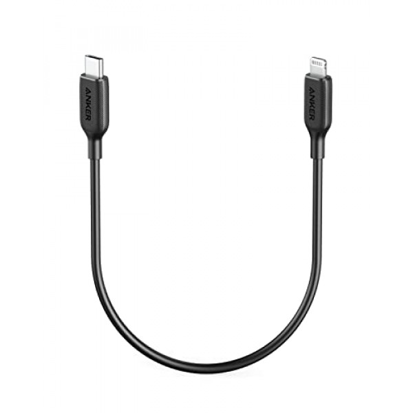 Anker - Cable USB C a Lightning (1 pie), cable Lightning de carga rápida certificado Powerline III MFi para iPhone 13 13 Pro 12 Pro Max 12 11 X XS XR 8 Plus, AirPods Pro, compatible con suministro de energía (negro)