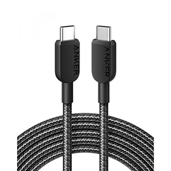 Cable USB C de Anker, cable USB C 310 a USB C (10 pies), (60 W/3 A) Cable cargador USB C de carga rápida para Samsung Galaxy S22, iPad Pro 2021, iPad Mini 6, iPad Air 4, MacBook Pro 2020, Switch ( USB 2.0)