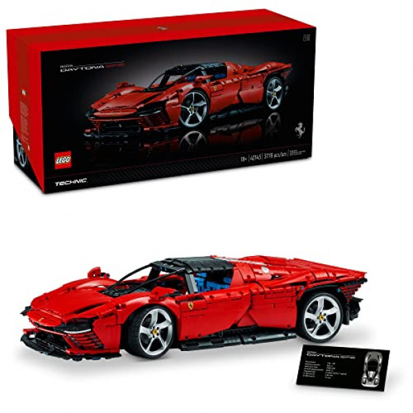LEGO Technic Ferrari Daytona SP3 42143, kit de construcción de modelo de coche de carreras, juego coleccionable avanzado a escala 1:8 para adultos, serie Ultimate Cars Concept, gran aniversario para amantes de los coches