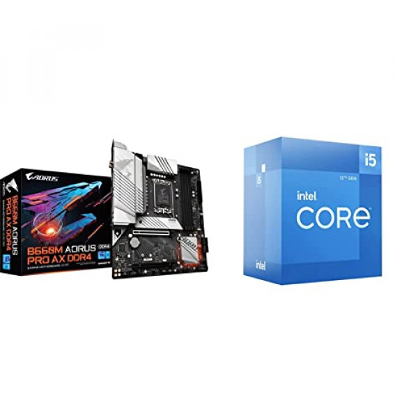 GIGABYTE B660M AORUS PRO AX DDR4 e Intel Core i5 Core 12400F Desktop Processor 18M Cache, hasta 4.40 GHz