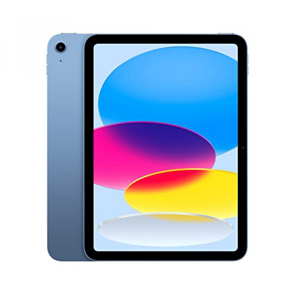 iPad de Apple (10.ª generación): con chip A14 Bionic, pantalla Liquid Retina de 10,9 pulgadas, 64 GB, Wi-Fi 6, cámara frontal de 12 MP/trasera de 12 MP, Touch ID, batería para todo el día: azul
