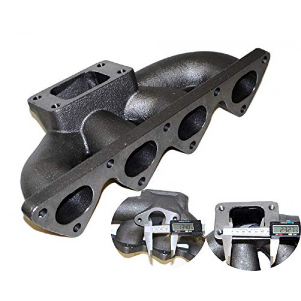EMUSA Cast Turbo Colector Compatible/Reemplazo para 88-00 Civic B16/B16A B18/B18C/B20 T3 brida