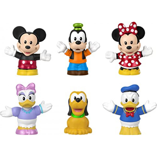 Fisher-Price Fisher-Price Little People Juguetes para niños pequeños Disney 100 Mickey & Friends Figure Pack con 6 personajes para mayores de 18 meses