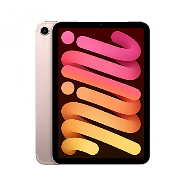 Apple iPad Mini (6.ª generación): con chip A15 Bionic, pantalla Liquid Retina de 8,3 pulgadas, 64 GB, Wi-Fi 6 + 5G celular, cámara frontal de 12 MP/trasera de 12 MP, Touch ID, batería para todo el día: rosa