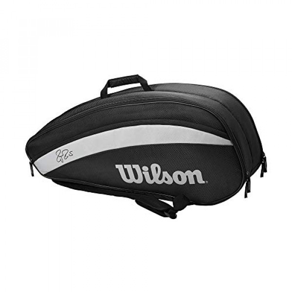 WILSON Roger Federer Team Pack de 6 Bolsa de Tenis - Negro (WR8005701001)