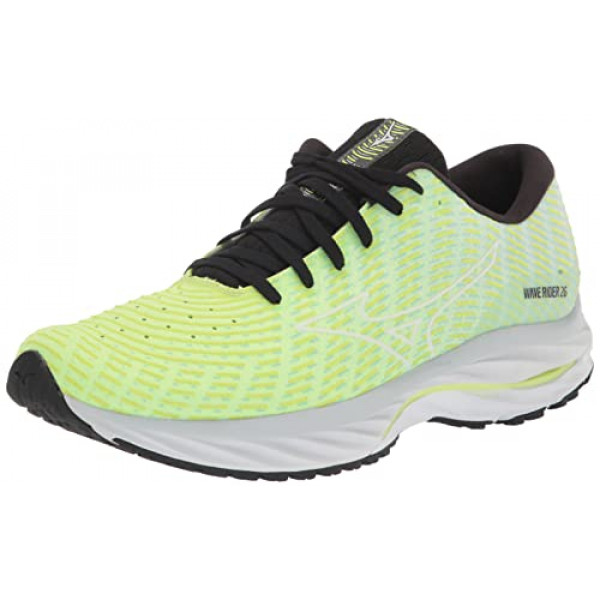 Mizuno Running Wave Rider 26 - Zapatillas de running para hombre, Neo Lime-White, 9.5