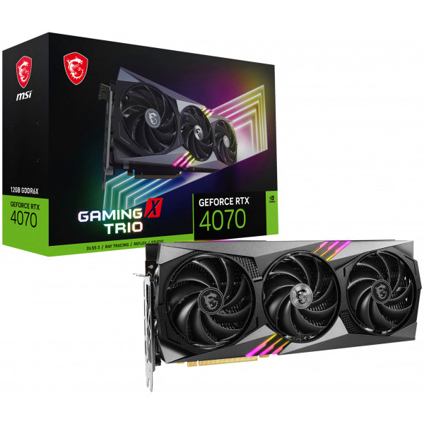 MSI - Tarjeta gráfica NVIDIA GeForce RTX 4070 Gaming X Trio 12G 12GB DDR6X PCI Express 4.0