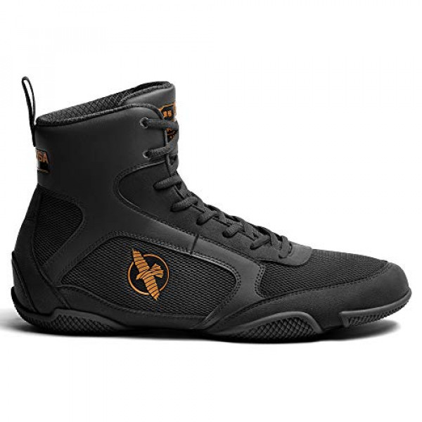 Hayabusa Pro Boxing Shoes para Hombres y Mujeres - Negro, 10 Hombres/11.5 Mujeres
