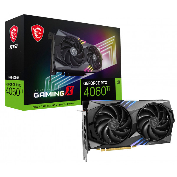 MSI - Tarjeta gráfica NVIDIA GeForce RTX 4060 Ti GAMING 8GB DDR6X PCI Express 4.0