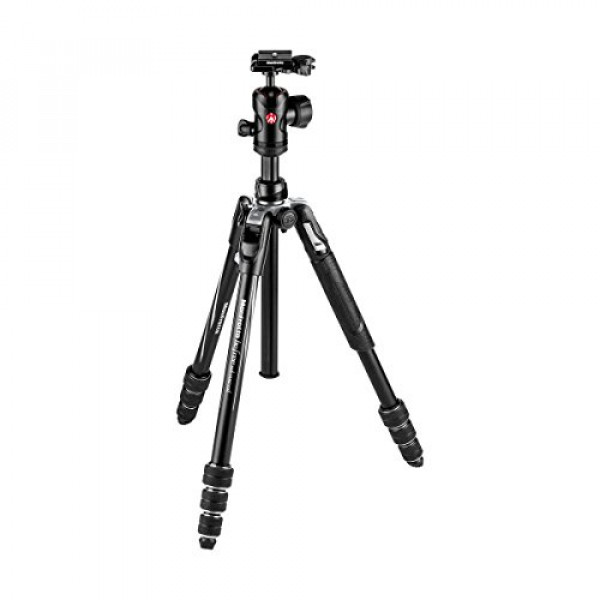 Manfrotto Befree Advanced Camera Tripod Kit con Twist Closure, Travel Tripod Kit con Rótula de Bola, Portátil y Compacto, Camera Tripod en Aluminio para DSLR, Reflex, Mirrorless, Camera Accessories