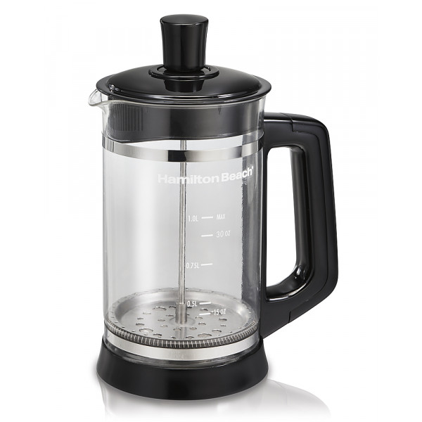 Hamilton Beach - Cafetera de prensa francesa - Negro
