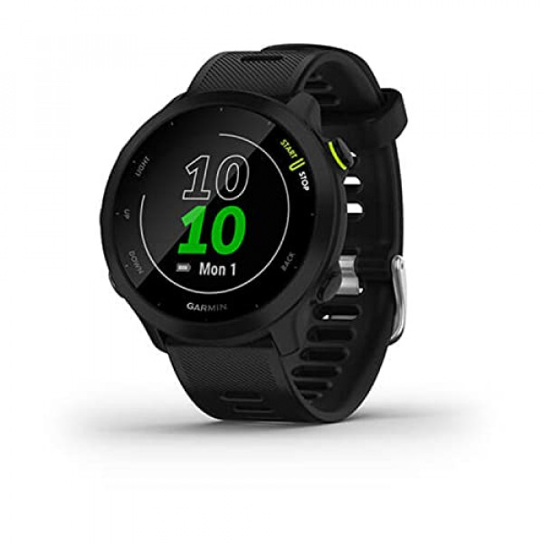 Garmin Forerunner 55, GPS Running Watch con entrenamientos diarios sugeridos, hasta 2 semanas de duración de la batería, negro (renovado)