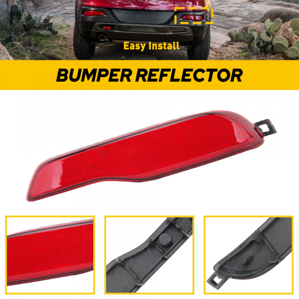 Reflector de parachoques trasero derecho para 2014 2015 2016 - 2018 Jeep Cherokee 68105144AC