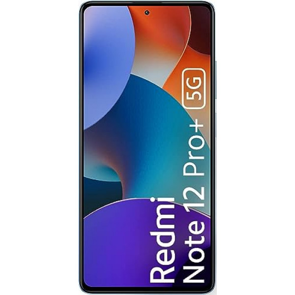 Xiaomi Redmi Note 12 Pro+ Plus 5G (256GB + 8GB) Cámara triple desbloqueada de fábrica de 6.67 200MP (solo 4G Tmobile/Metro/Mint USA Market) + Extra (con paquete de cargador rápido para automóvil) (Azul iceberg)