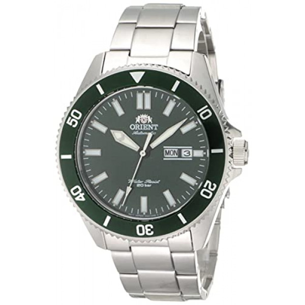 Orient Reloj automático japonés para hombre con correa de acero inoxidable, plateado, 22 (Modelo: RA-AA0914E19B)