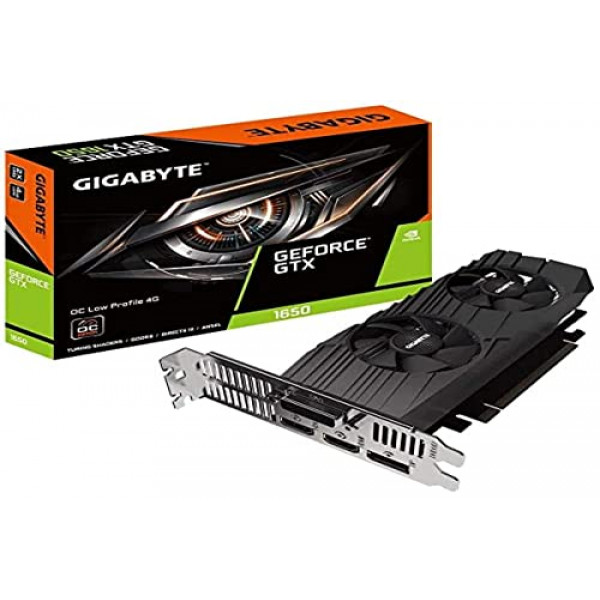 Tarjeta gráfica Gigabyte GeForce GTX 1650 de perfil bajo 4GB GDDR6, GV-N1656OC-4GL