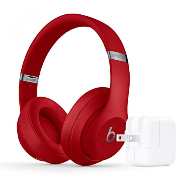 Beats Studio3 inalámbrico en rojo con adaptador de corriente USB Apple de 12 W