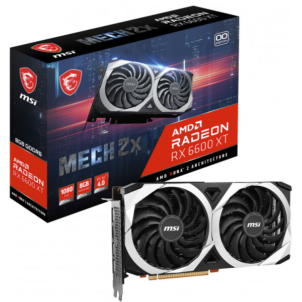 MSI - Tarjeta gráfica para juegos AMD Radeon RX 6600 XT MECH 2X 8G OC GDDR6 PCI Express 4.0 - Negro