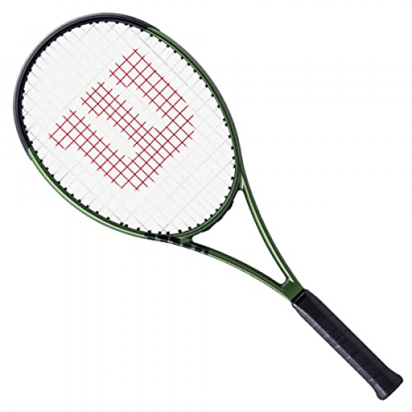 Raqueta de tenis con cuerda WILSON Blade Team V8 - Raqueta intermedia de calidad económica - Agarre 4-1/4, verde y negro