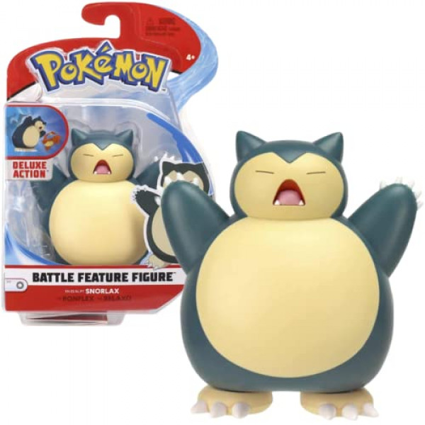 Figura de batalla característica de Pokémon: incluye Snorlax de 4,5 pulgadas