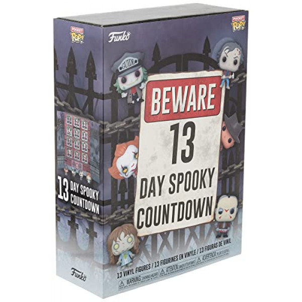 Calendario de Adviento Funko: Cuenta regresiva de Halloween espeluznante de 13 días, Calendario - ¡13 Pocket Pop! Figuras de vinilo de franquicia de terror