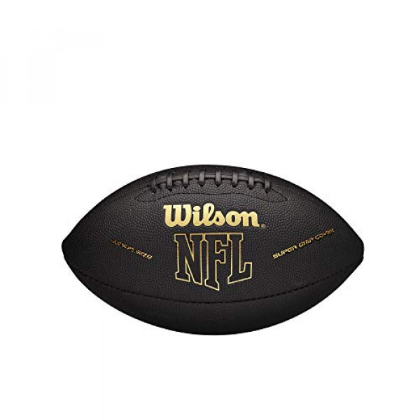 Balón de fútbol compuesto Wilson NFL Super Grip - Talla junior, negro/dorado