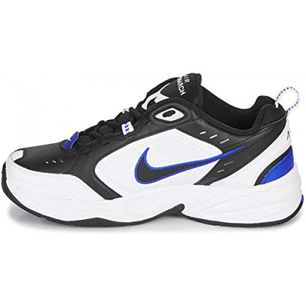 Nike Air Monarch IV Cross Trainer para hombre, negro/negro-blanco-azul corredor, 6 regular US