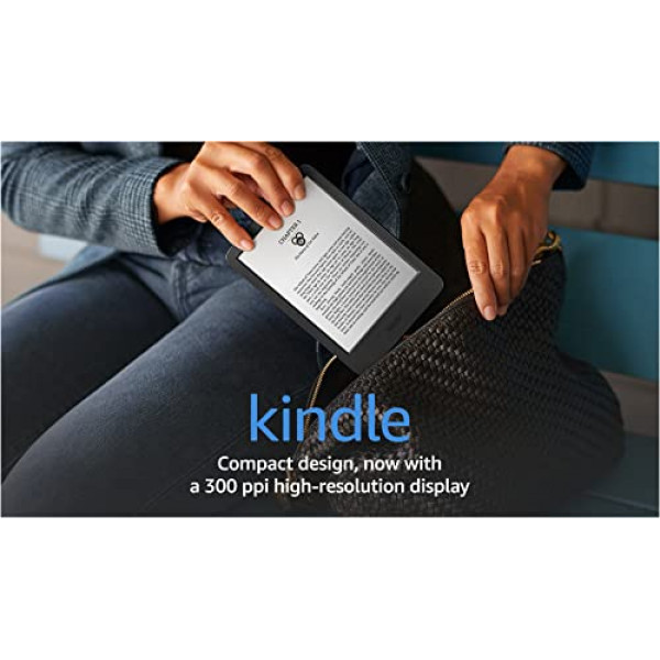 Kindle: el Kindle más liviano y compacto, ahora con una pantalla de alta resolución de 6” y 300 ppp y el doble de almacenamiento – Negro