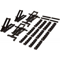 Peachtree Woodworking Supply Paquete de 2 abrazaderas de presión de 4 vías para sujetar paneles, utilizando presión desde las cuatro direcciones. Ideal para carpinteros y fabricantes de gabinetes y muebles.