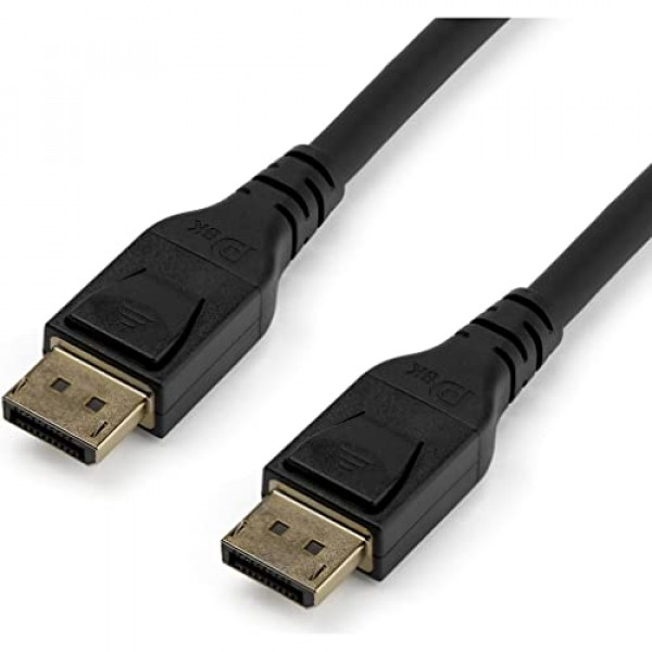 Startech.com Cable DisplayPort 1.4 con certificación VESA de 5 m - 8K 60 Hz HBR3 HDR - Cable de monitor Super UHD DisplayPort a DisplayPort de 16' - Ultra HD 4K 120 Hz DP 1.4 Cable de vídeo delgado Conector M/M DP (DP14MM5M)